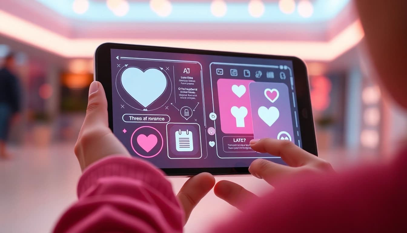 Interactive AI interface exploring themes of sex AI and relationships.
