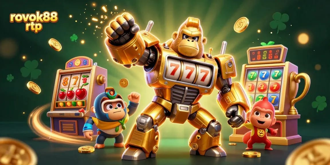 Experience thrilling wins with rokok88 rtp and slot machine excitement in dynamic casino illustration.