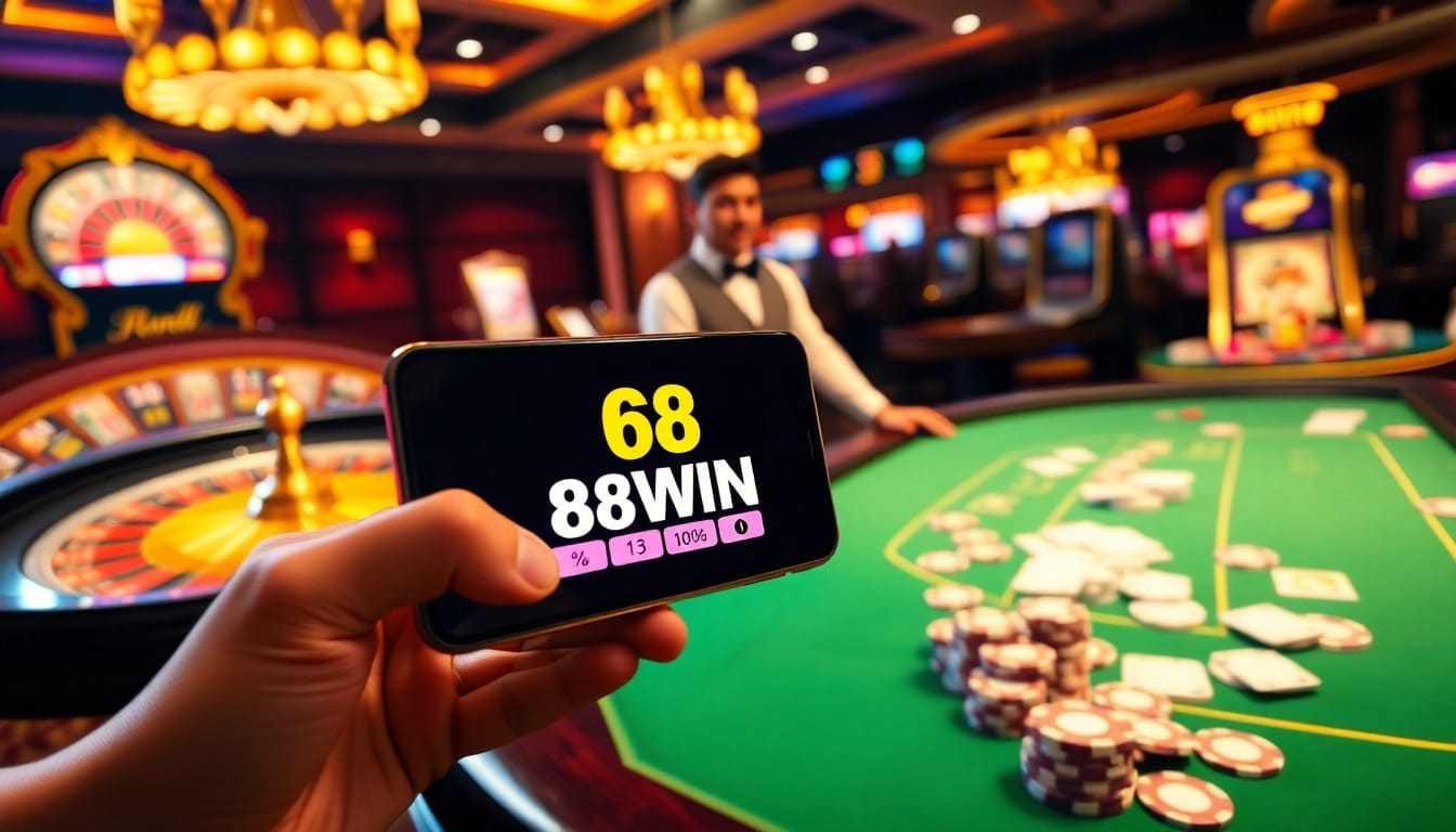 Experience the thrill with the 68WIN app as you play exciting casino games online.