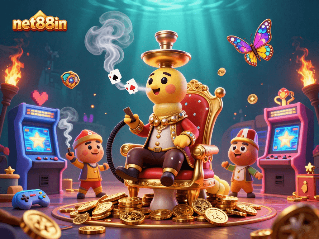 Experience thrilling gameplay at net88in with vibrant 3D casino elements in an enchanting scene.