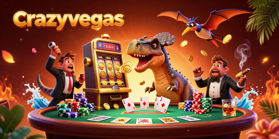 Experience excitement at crazyvegas as pachycephalosaurus wins jackpots while a panicked manager waves!