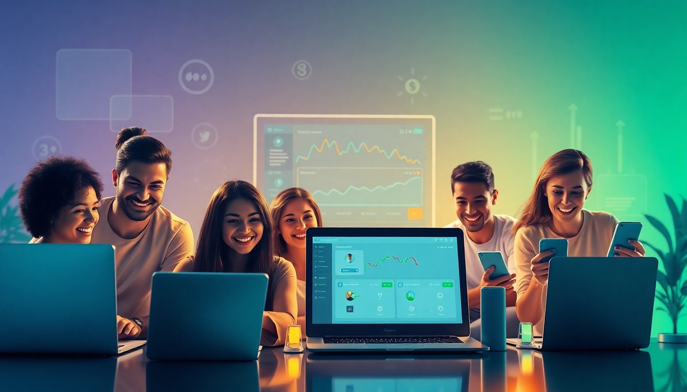 Experience link 56WIN with a vibrant design showcasing users engaging with the online betting platform.