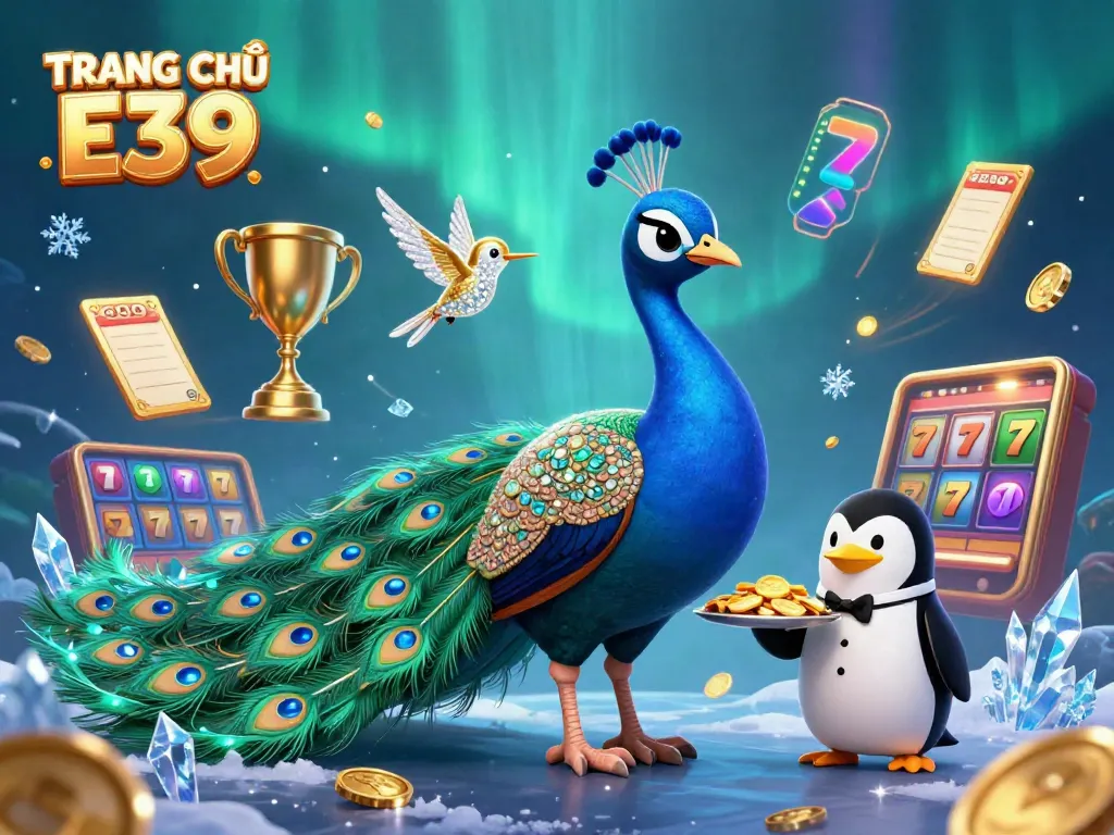 Experience excitement on TRANG CHỦ E39 with vibrant 3D casino characters and dynamic gaming elements.
