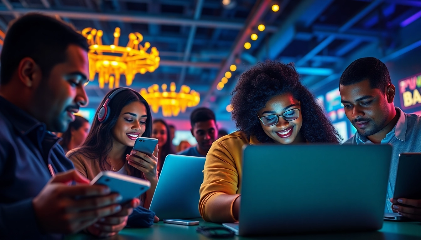 Engage with sports betting at https://talkprep.org/ showcasing diverse individuals immersed in online gambling.
