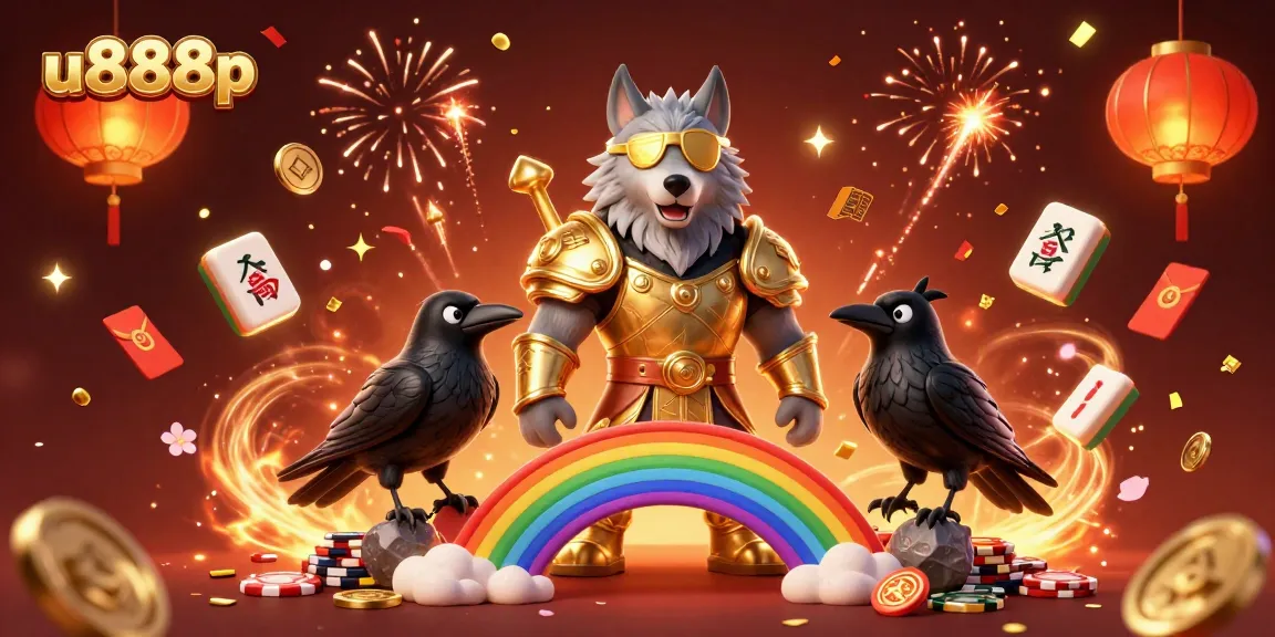 Spin the slots and win big with u888p in this vibrant casino-inspired illustration.