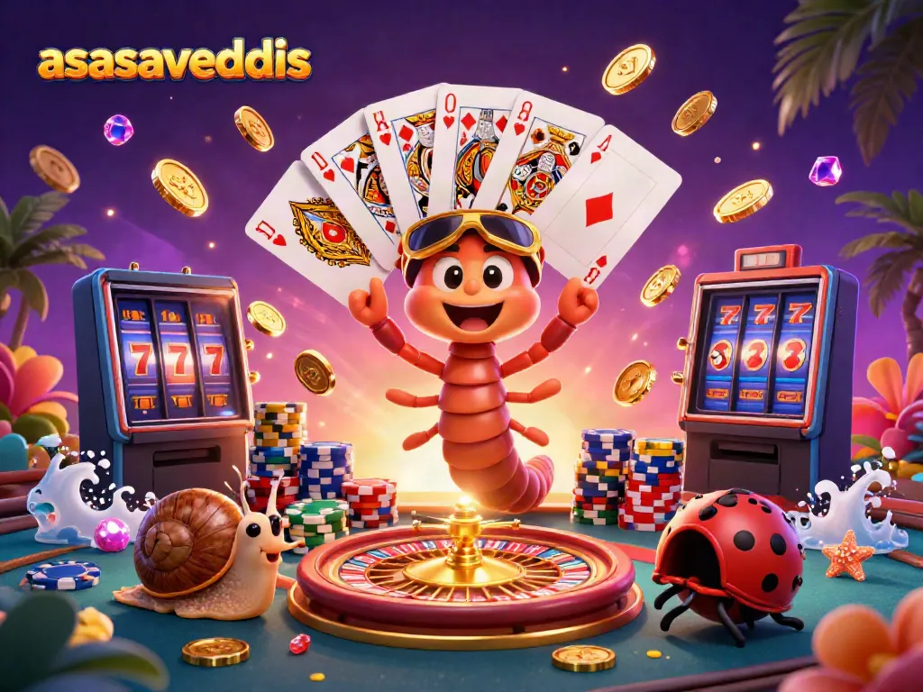 Engage with the vibrant action at asasavedis, featuring dynamic 3D cartoon characters in an exciting casino scene.
