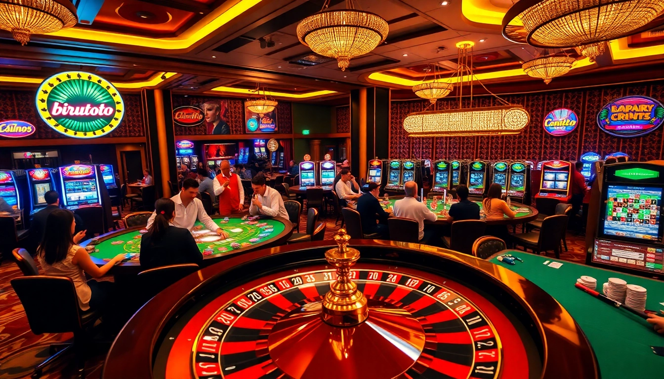 Engaged players enjoying exciting games while experiencing birutoto's thrilling casino atmosphere.