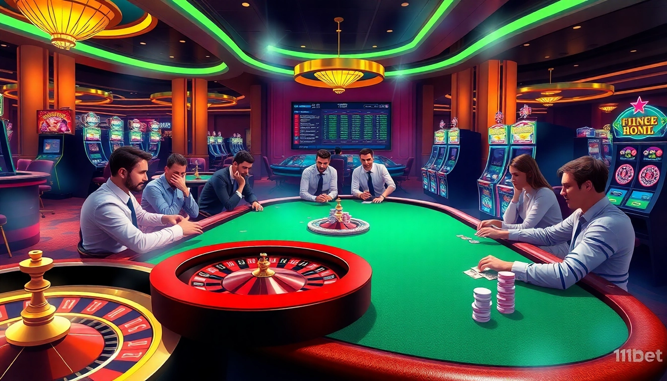 Experience luxury gaming with action at https://11bet.fashion/ featuring poker chips, roulette, and vibrant slots.