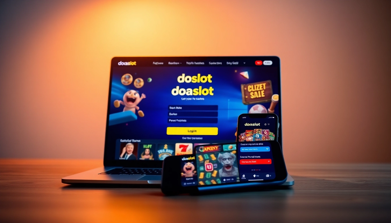 Engaging doaslot login interface showcasing vibrant design, promoting user-friendly online gaming.