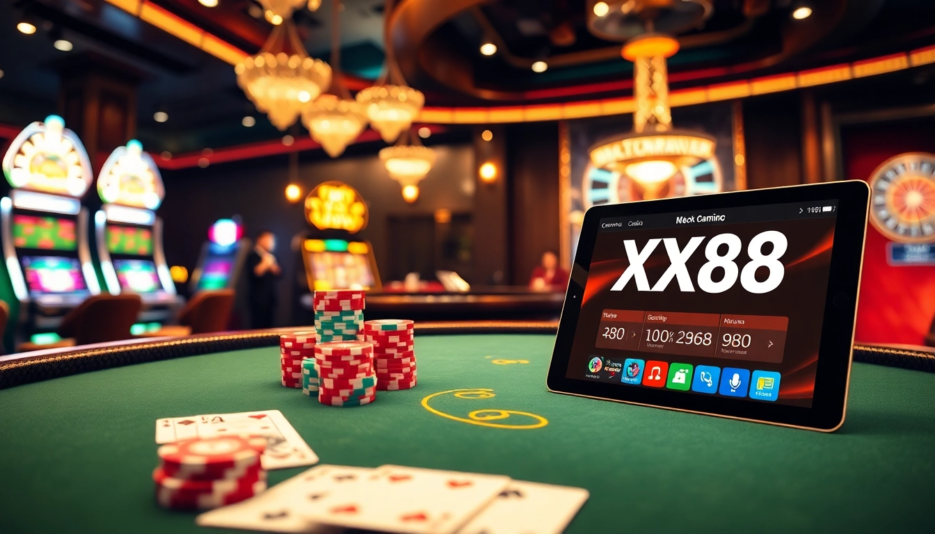 Betting at the elegant blackjack table featuring XX88.bar interface for online casino experience.