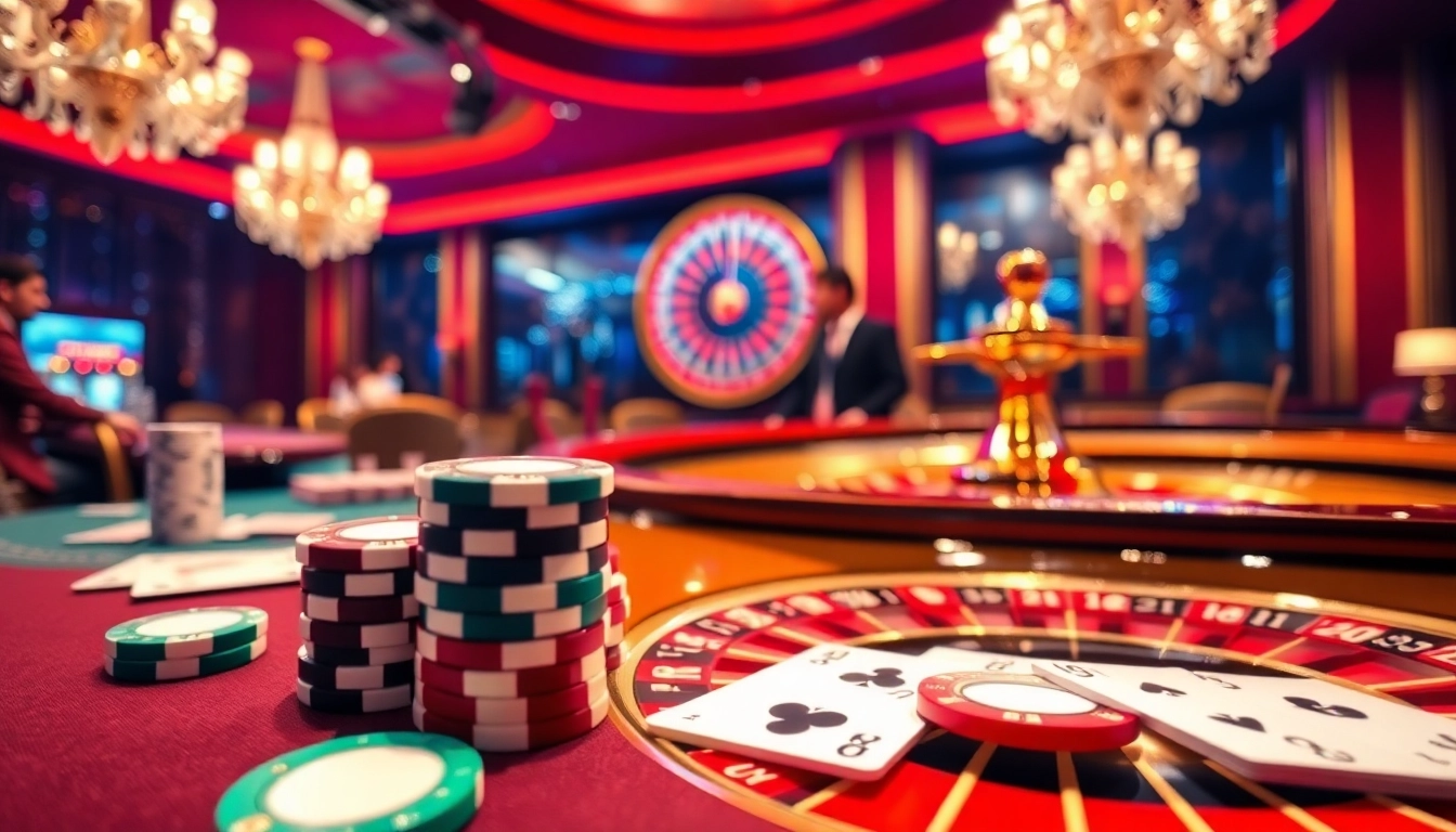Experience thrilling gameplay at https://five88bc.com/ with a luxurious roulette setup and eager players.