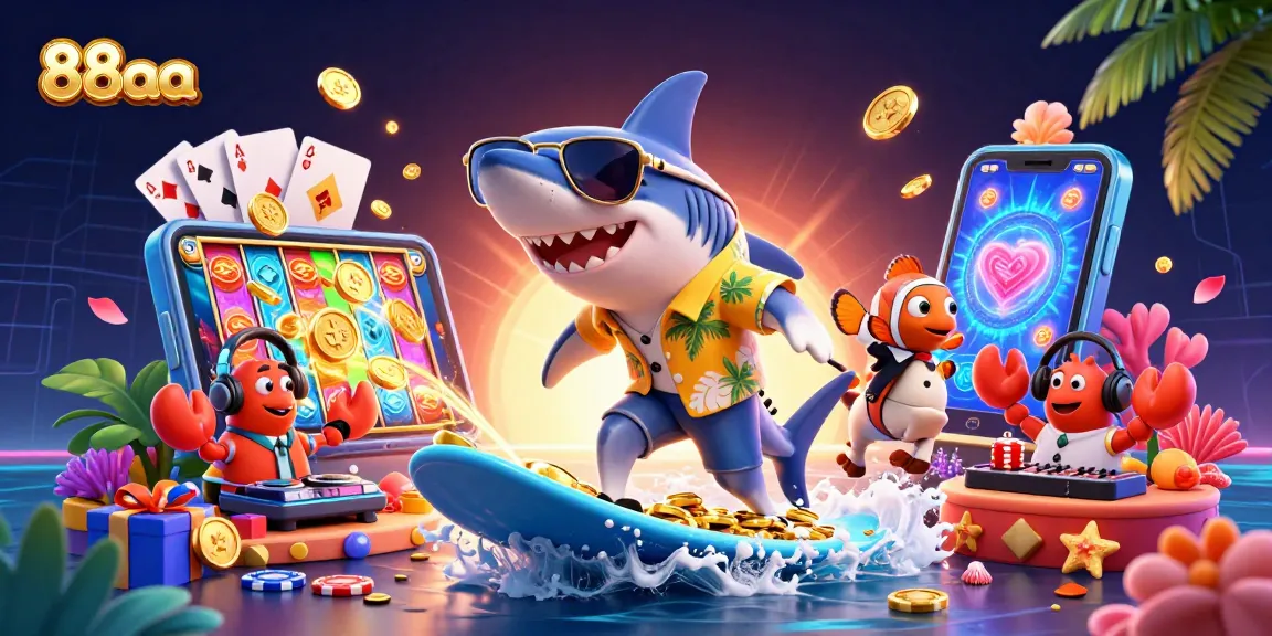 Win exciting prizes with 88aa's vibrant slots and games featuring playful sea creatures.