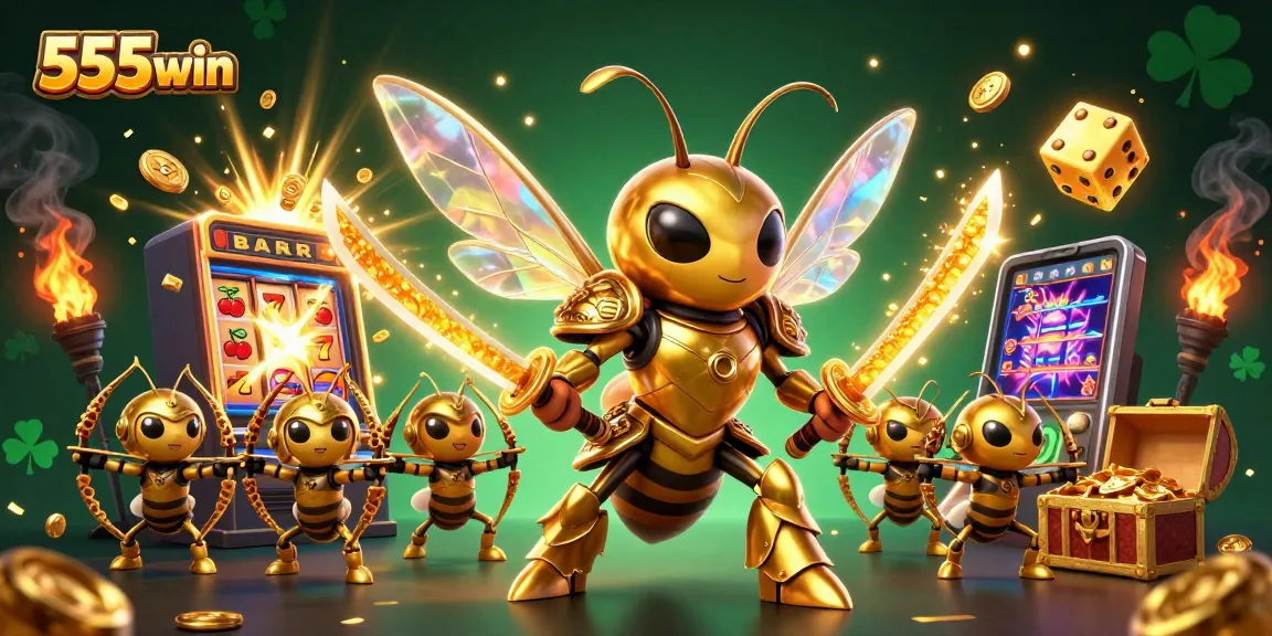 Join the excitement at 555win as the golden hornet conquers the casino world!
